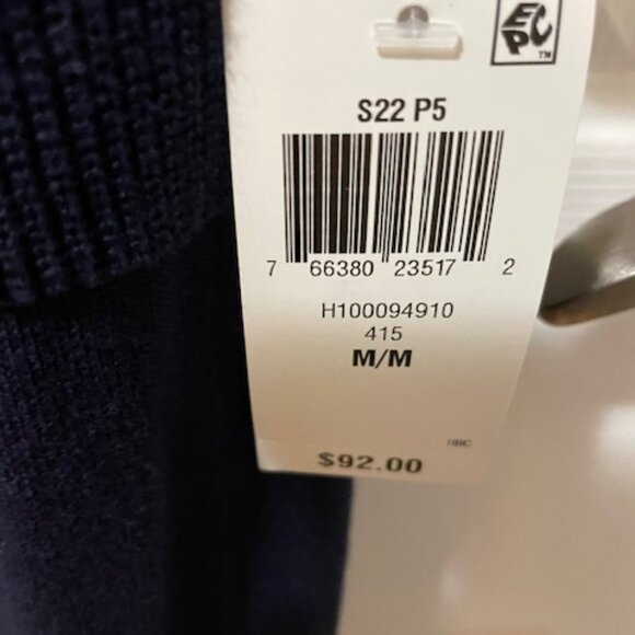 Fabulous Spring or Fall Sweater! Calf Length Navy Blue - Picture 6 of 7